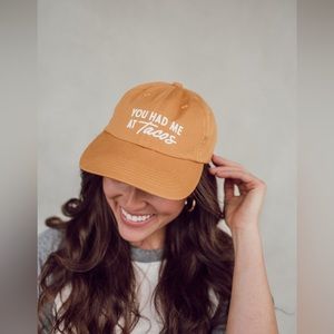 New Frankie Jean You Have Me at Tacos Burnt Orange adjustable Hat OS
